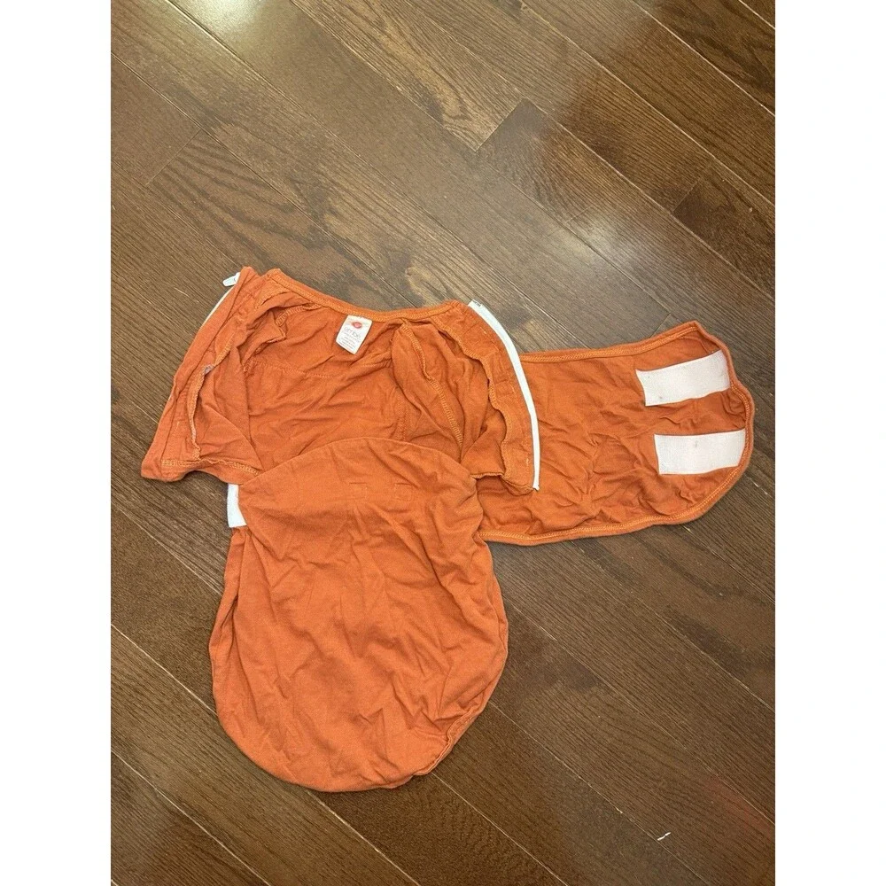 Embé 2-Way Baby Swaddle Wrap One Size 6-14 lbs Burnt Orange Cotton